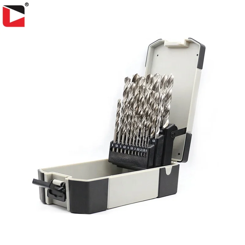 Wholesale 25pcs din338 hss titanium drill bit set for metal