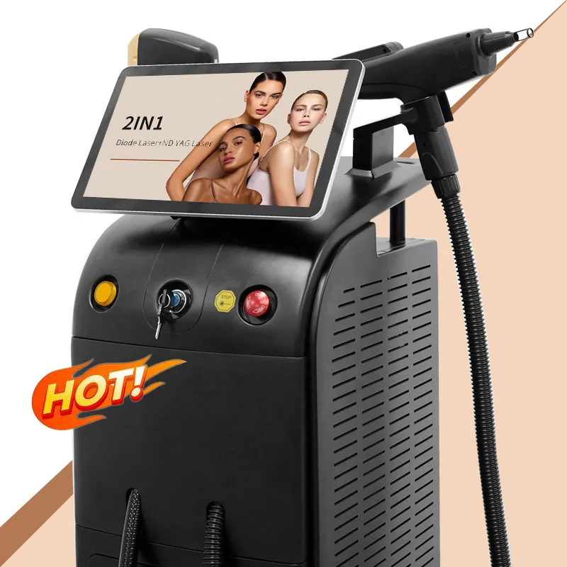 808Nm diode laser q switch nd yag laser tattoo removal system laser 755 808 1064 permanent hair removal machine