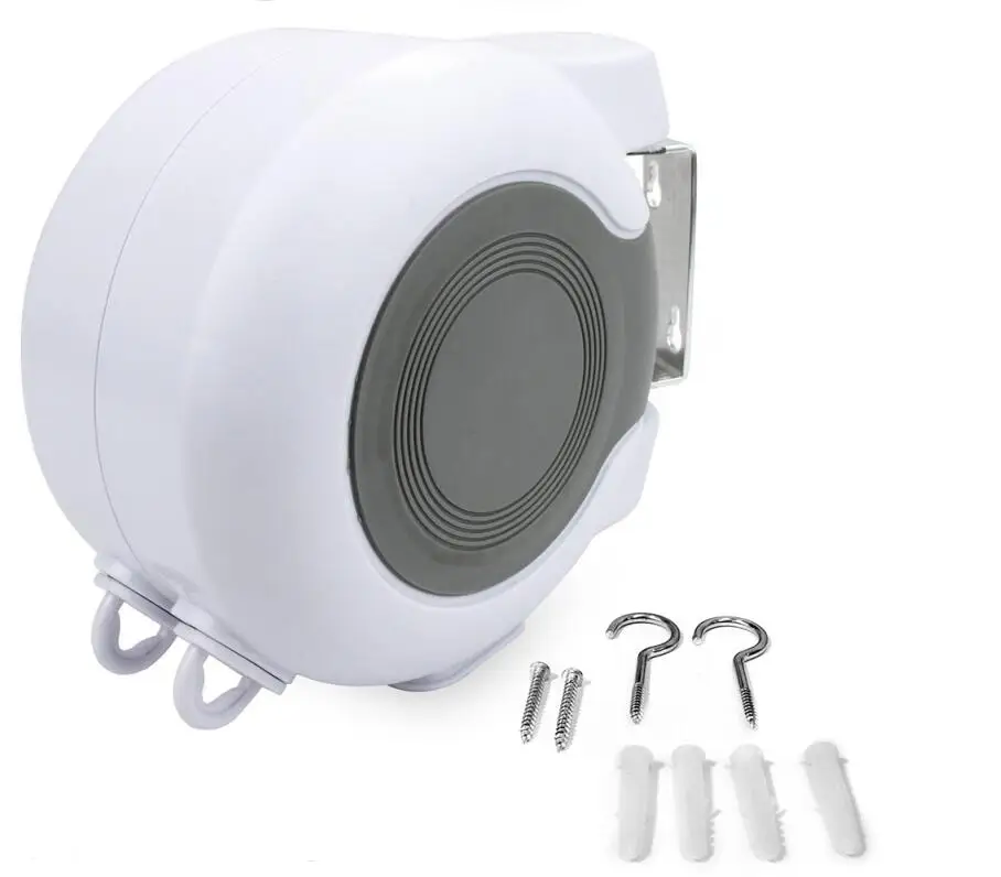 FR0012 High-quality wall-hung double-line bathroom retractable clothesline