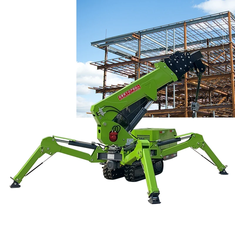 3 Ton 3000kg 3T diesel engine drive electric mini spider crane