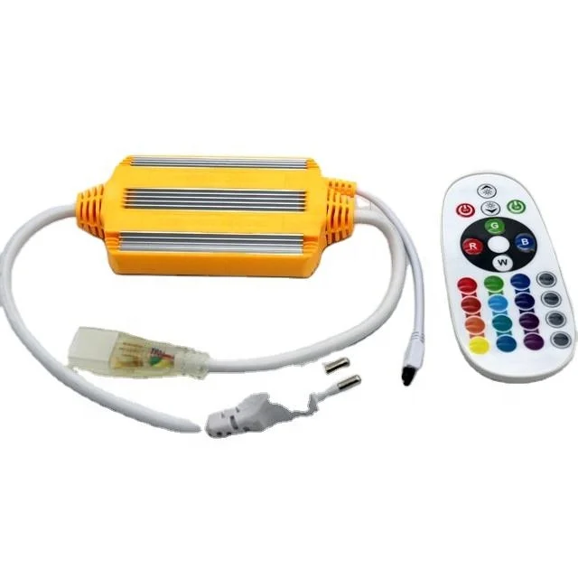 GMZQ100 Factory High Voltage 220V RGB 5050 LED Light Strip Control Remote Control 100M/Roll IP65 led remote control for Outdoor