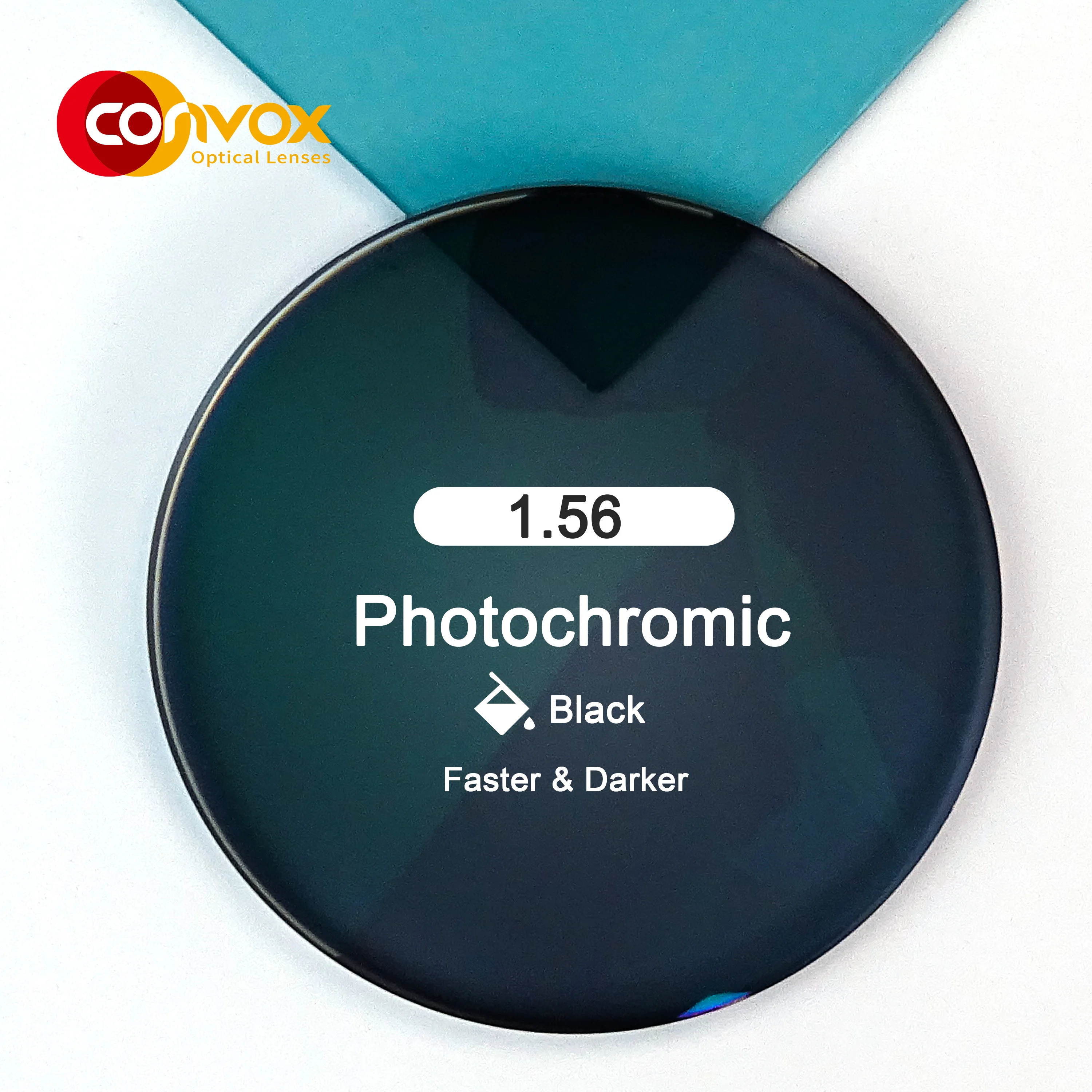 CONVOX 1.56 hmc danyang blue cut uv420 photo gray spectacle lentes optical lenses