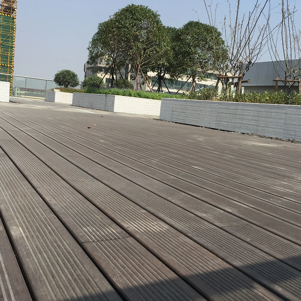 JOOLAN Garden balcony deep carbon wooden bamboo decking carbonized waterproof outdoor bamboo flooring