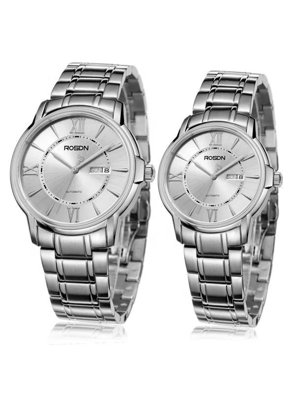 
Mens GMT Timepiece 9041Automatic Movement Solid Steel Band Watches 