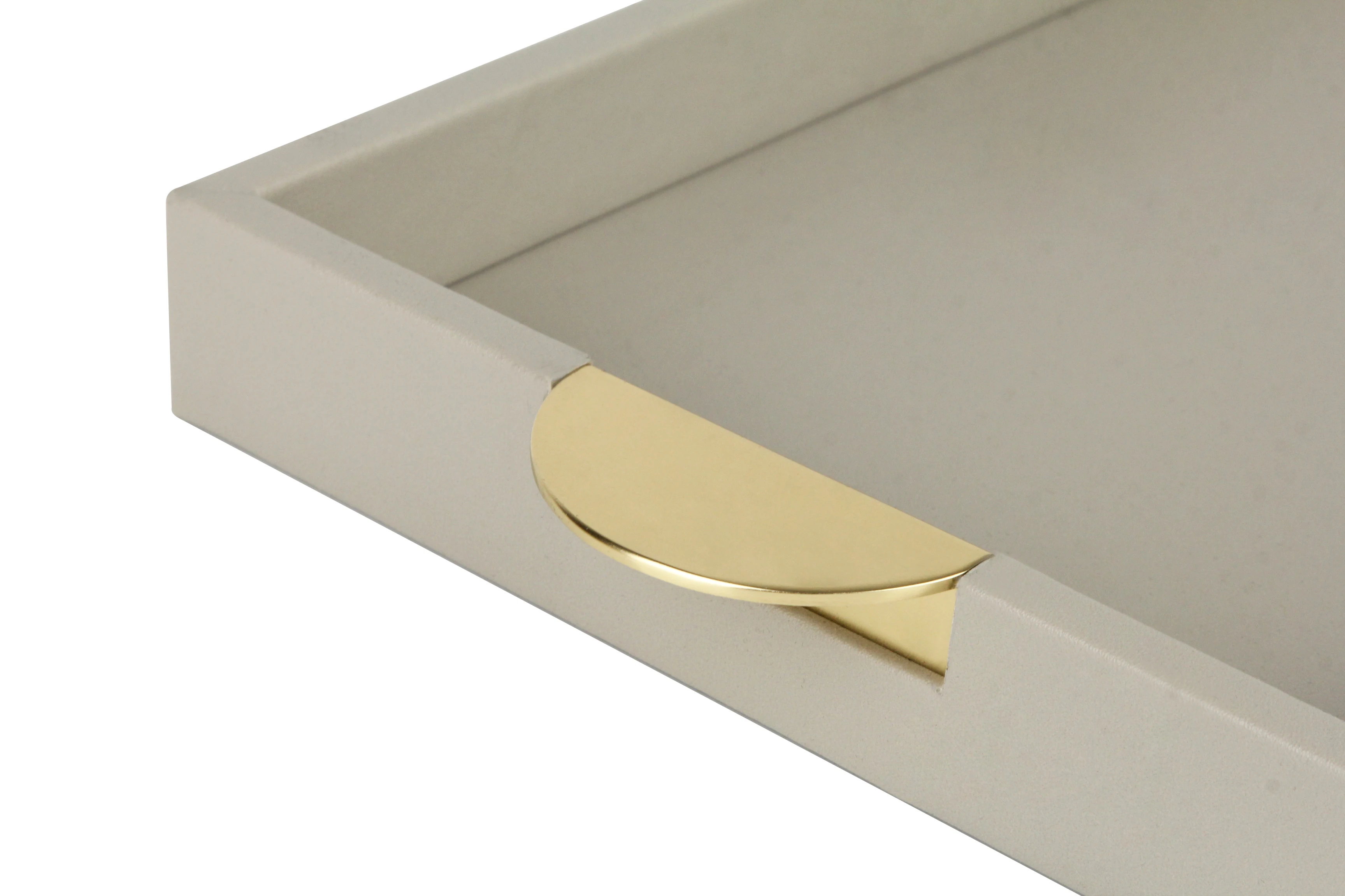 New Design Luxury Handles Trays Decorative Tray with Gold Handles for Living Room