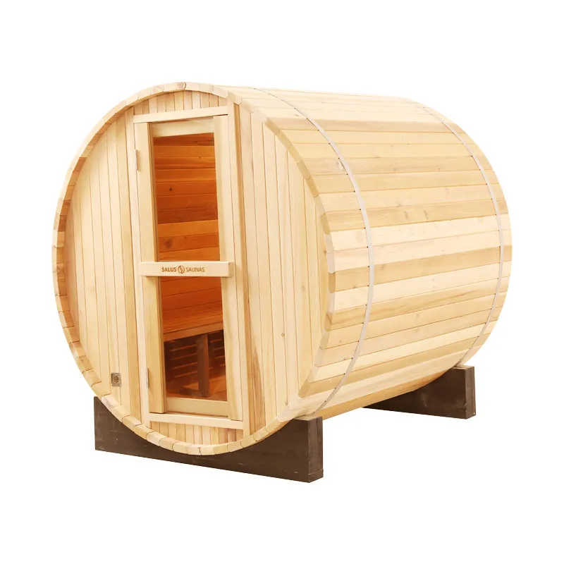 sizs:1800*1800*2400mm Finnish sauna tourmaline stone traditional outdoor traditional barrel sauna