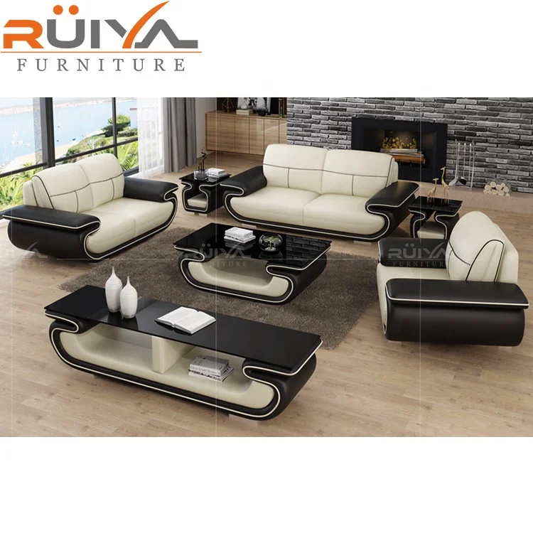 Guangzhou CIFF Fair modern wood sofa sets designs house furniture 1+2+3