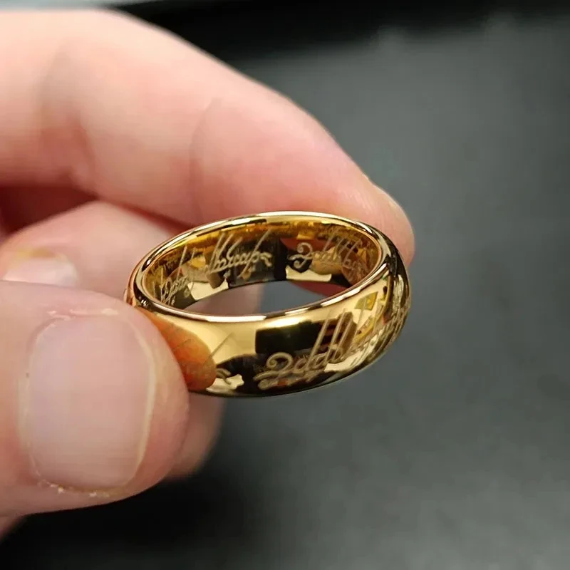 Simple Personalized Hot Sale Gold Silver Black Metal Never Fade Stainless Steel Magic Ring