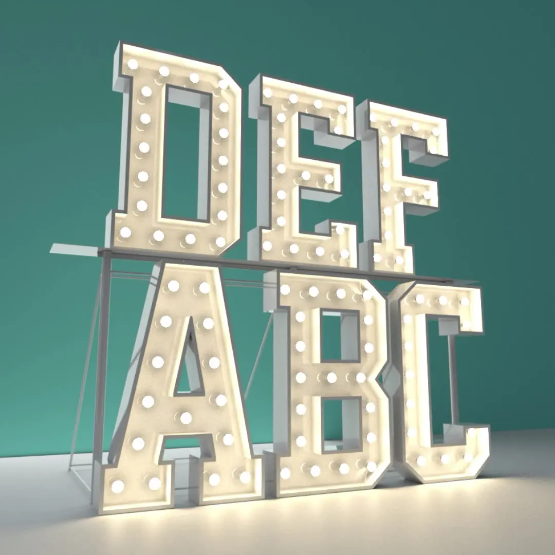 Hot 2024  big giant large electronic sign led RGB 4ft 5ft big light up marquee letter number light for event wedding supplies