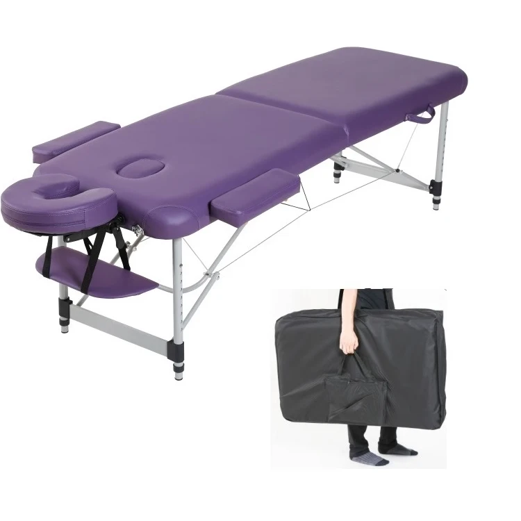 Lightweight folding portable massage bed aluminum alloy high quality thickened face bed can be lifted