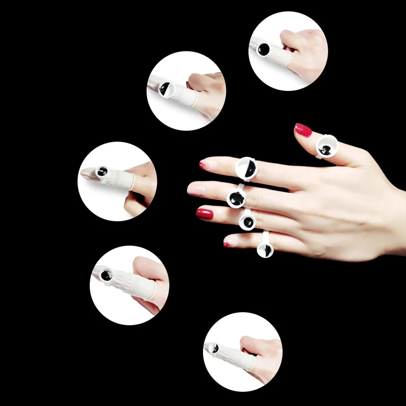 Wholesale Cheap White Plastic Glue Ring Various Size and Styles Lash Glue Ring Custom Package Glue Ring for Eyelash Extension