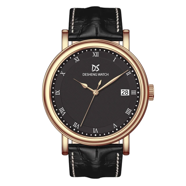 perfect quartz SL2035 japan movement gold mens  classic men wrist watch