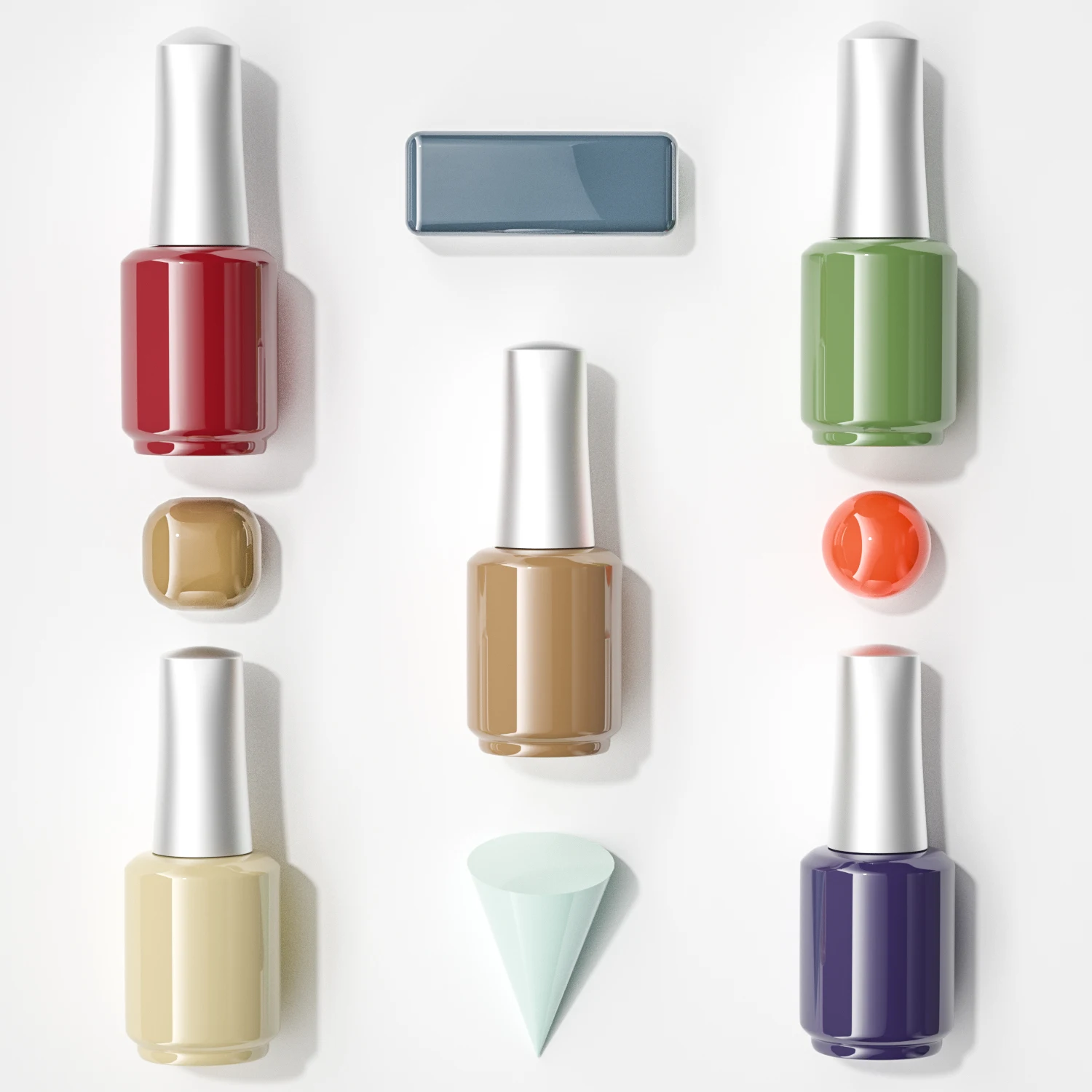 16ml custom round uv nail varnish bottles empty gel polish glass bottle with brush