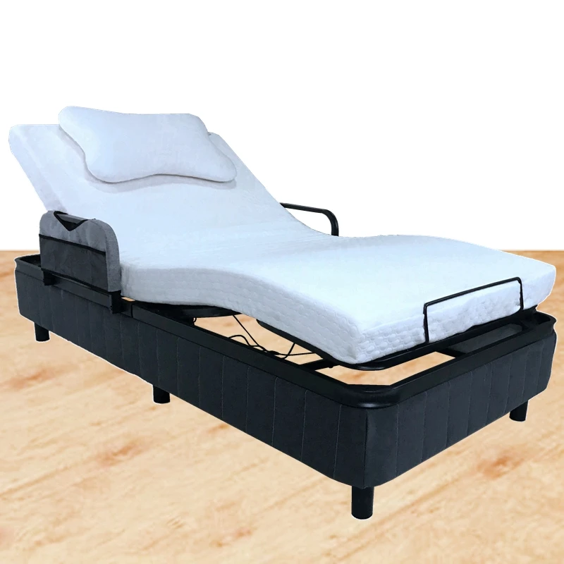 Latest design single size black iron Upholstered Bed bed frame