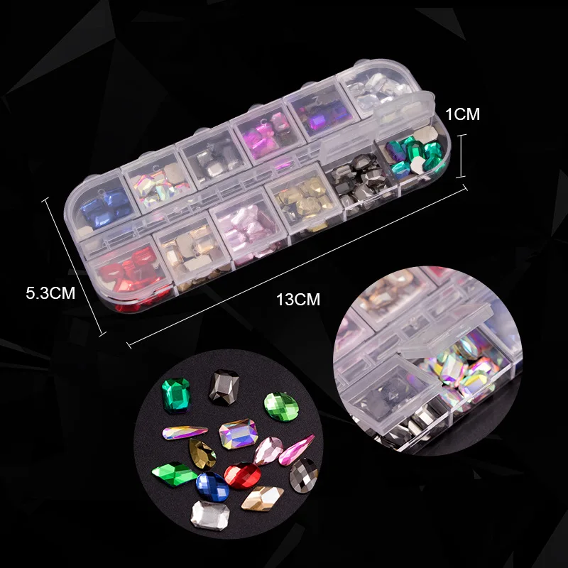 Hight Quality Multi Glass Crystal Rhinestone Nail Art Decoration Flatback Nail Art