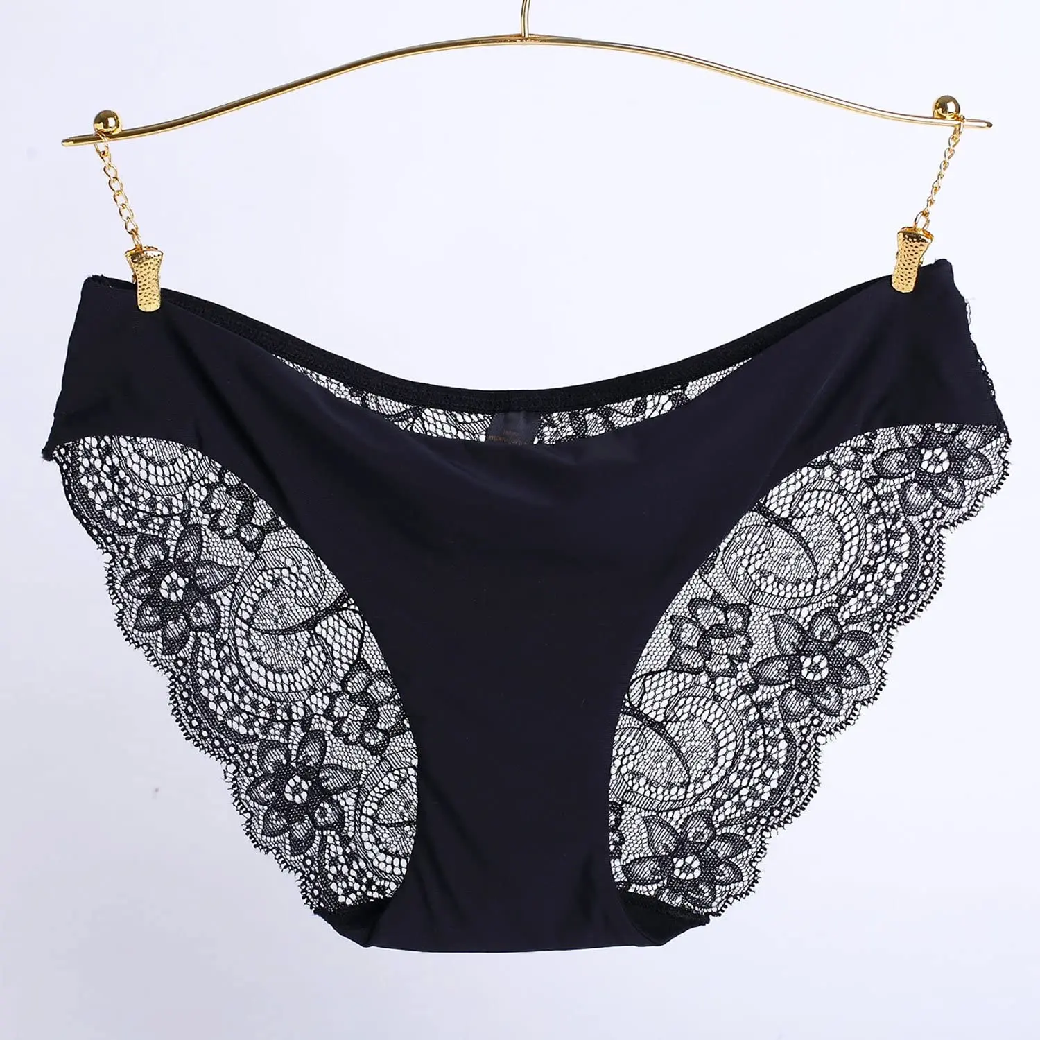 
3110# Factory Direct Women Sexy hollow out Bikini Traceless Seamless Underwear Ice Silk Briefs Invisible Lace Panties 