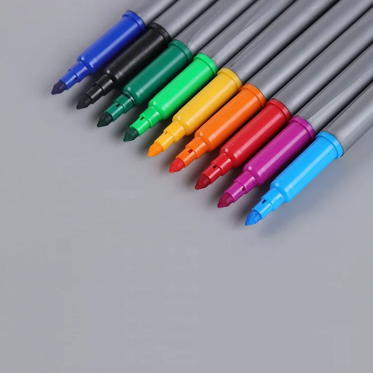 Dual tip brush pen and color marker pen