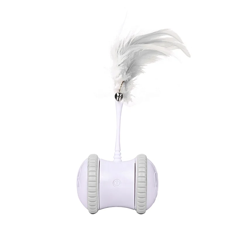 Eco-friendly USB rechargeable interactive smart rolling pet cat toy moving cat teaser funny for pet