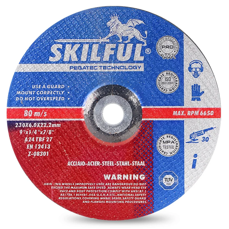 High Quality Wholesale Abrasive Tools For 9 inch Angle Grinder Skilful Series 230*6*22.2mm Grinding Disc