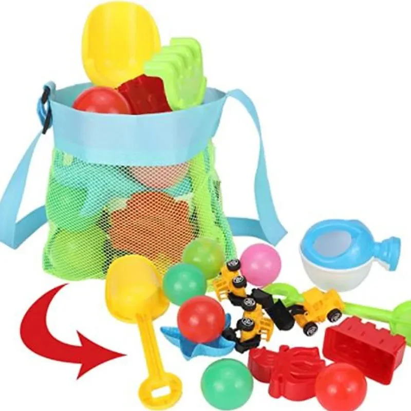 Wholesale Custom Luxury Beach Bags For Kids Mesh Shell Toy Summer Mesh Beach Bag