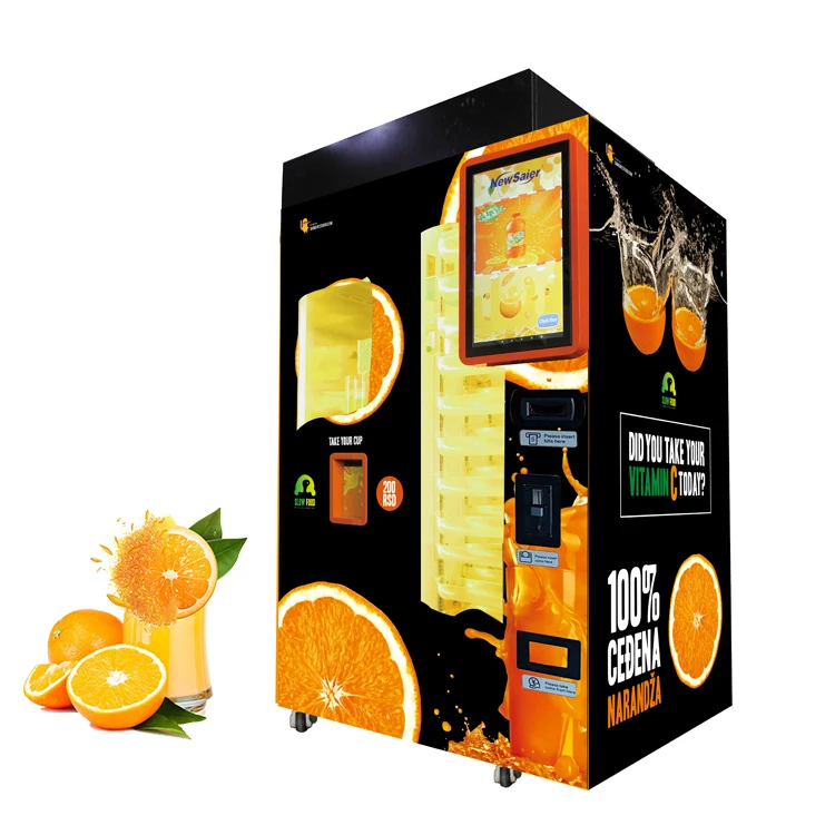 Fresh Squeezed Orange Juice Vending Machine Fruit Dispenser