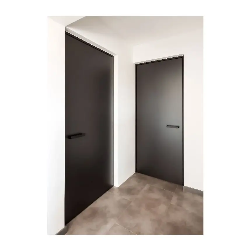 ACE simple design melamine wood door for interior with door handle and lock