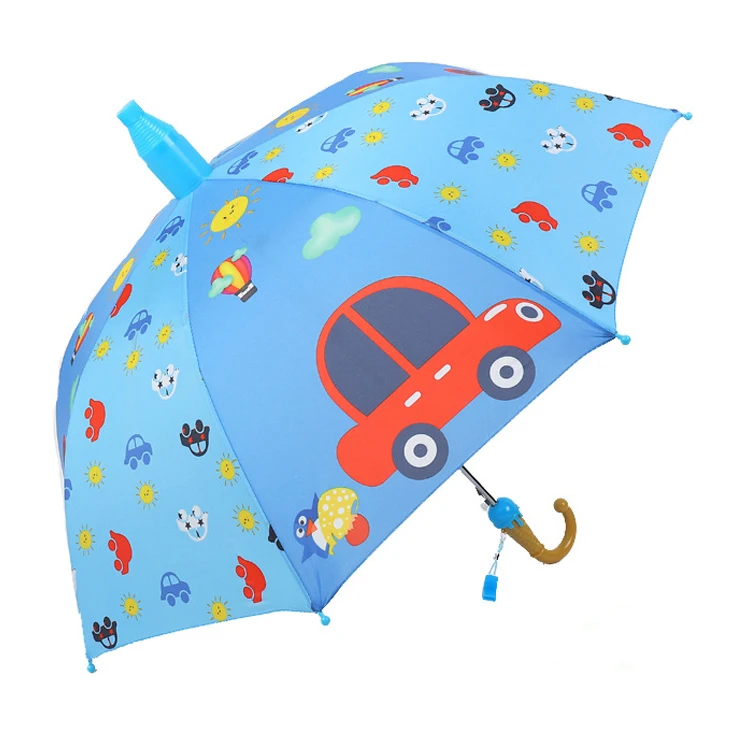 Wholesale cartoon animal designs custom kid umbrella with black uv coated