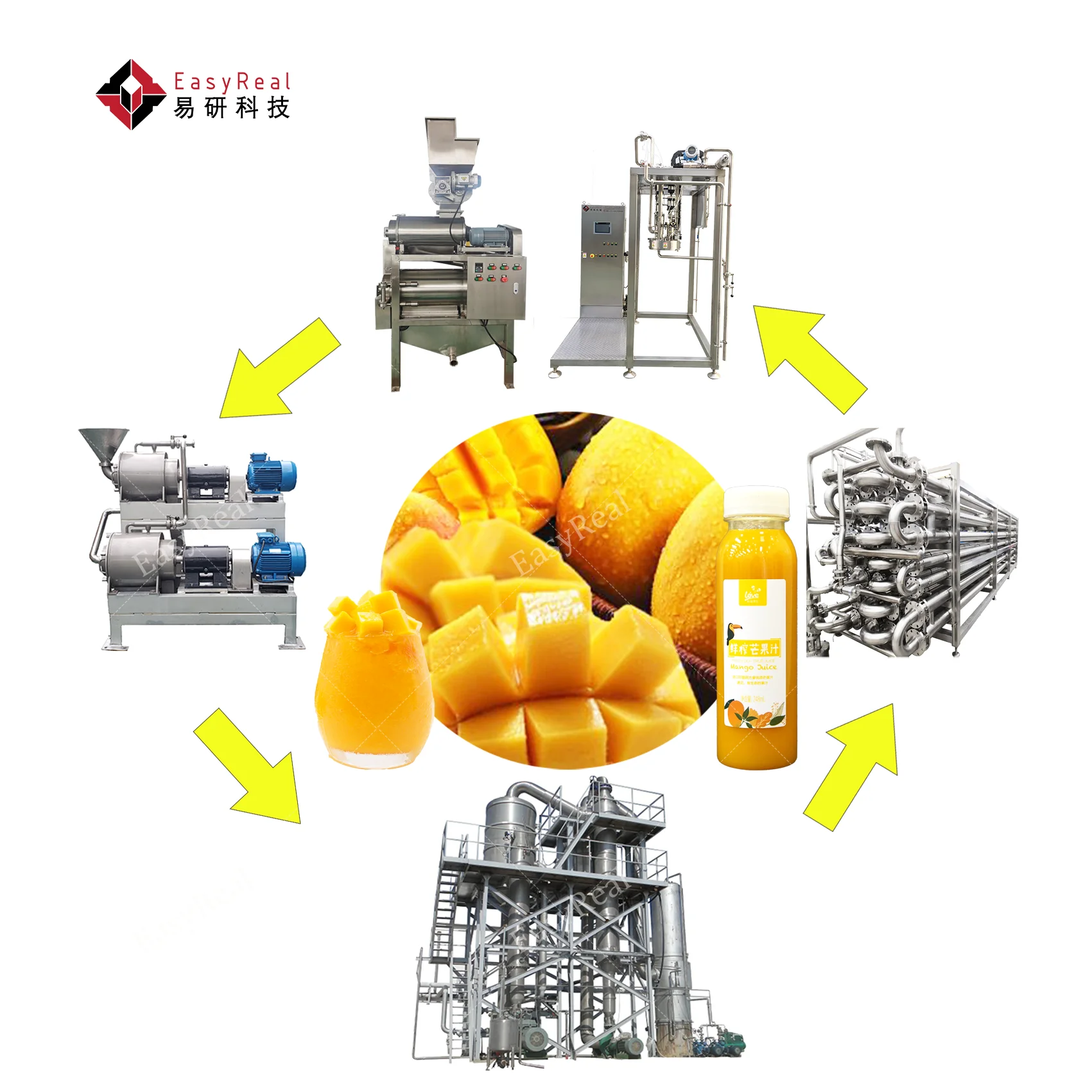 Industrial Small Mini Line Mango Puree Juice Machine Processing Line Plant Equipment