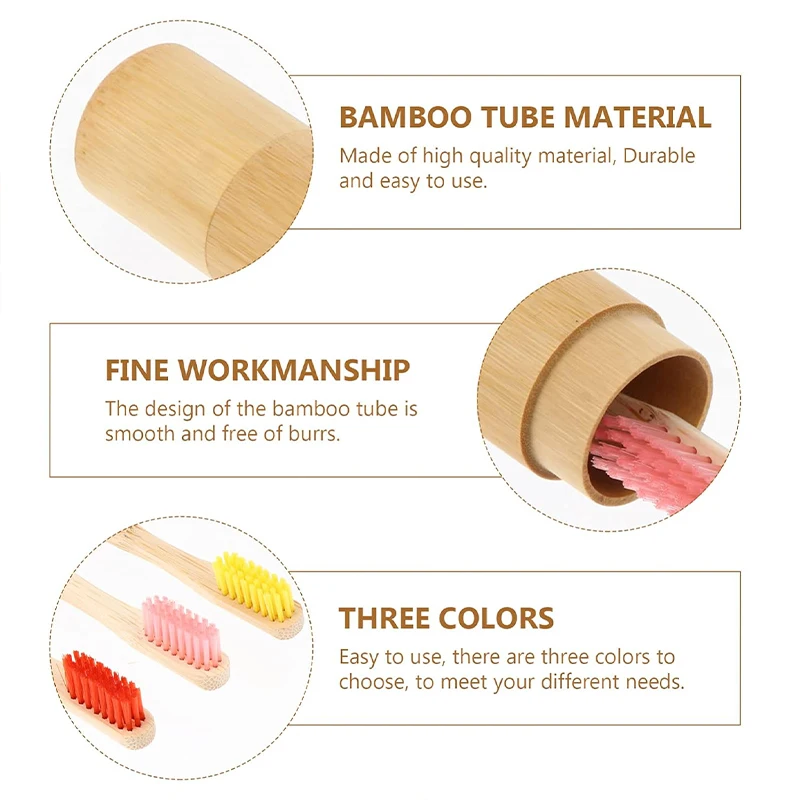 Manufacturer natural biodegradable bamboo tube container case packaging cheap price ready to ship