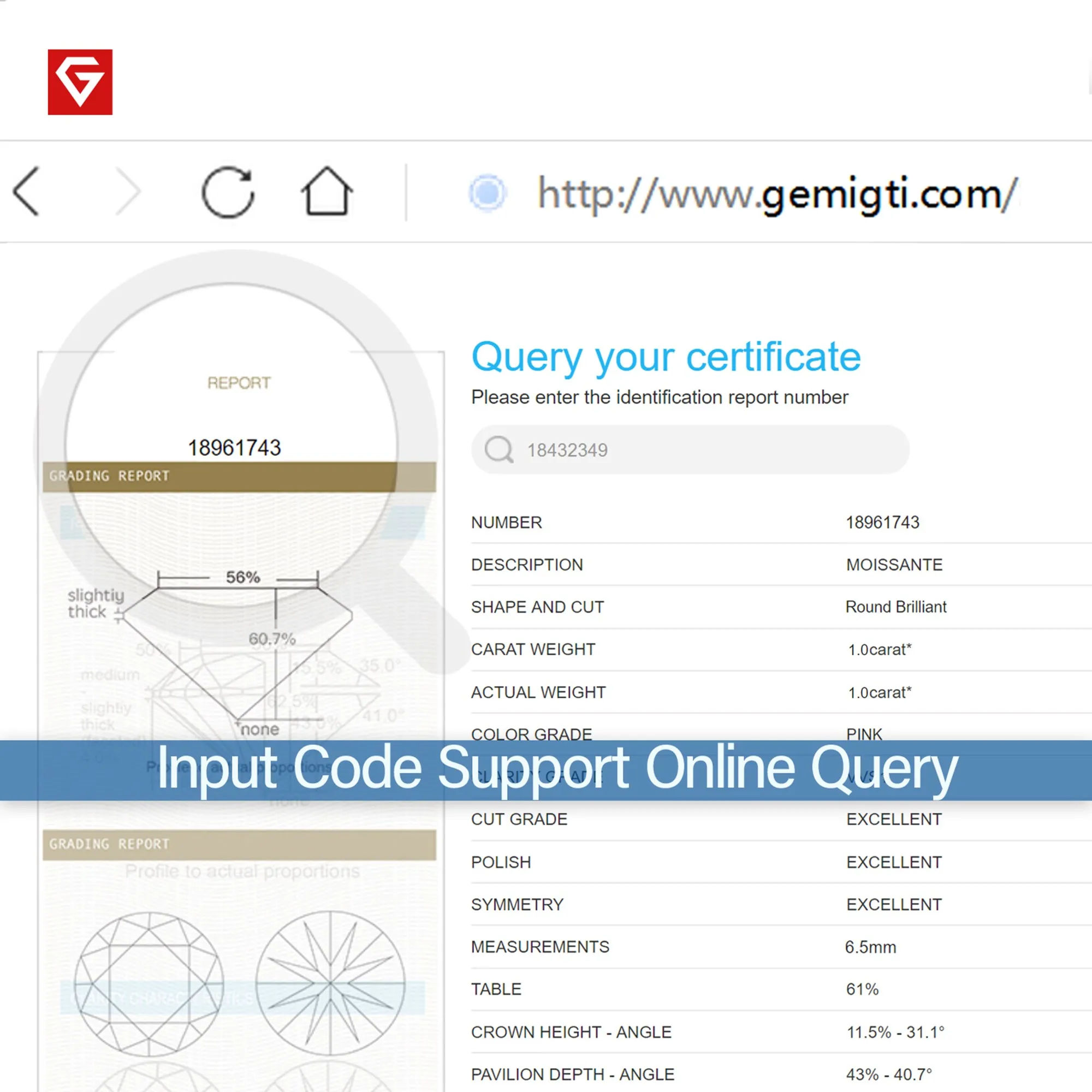 Pink  Round Cut VVS1 Moissanite Stone Loose Gemstone Synthetic Diamond with Certificate Christmas Gifts