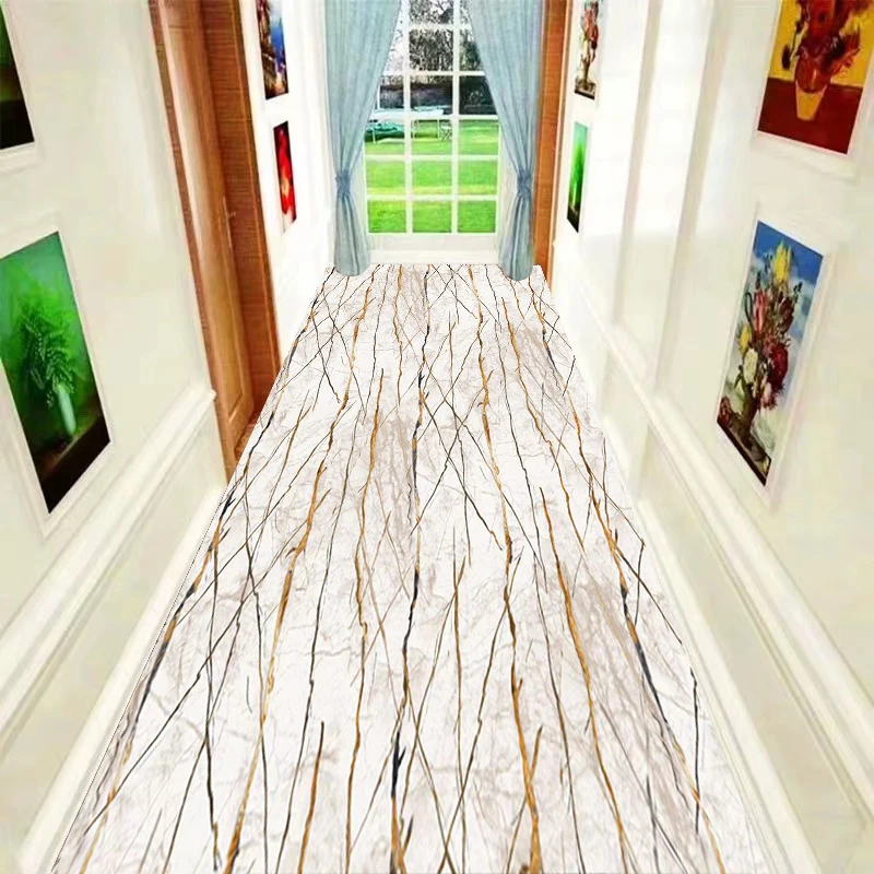 Washable Factory Carpets 3D Printed Customized Polyester Hallway High Quality Machine Anti Fatigue Runner Rugs Bedroom Carpet