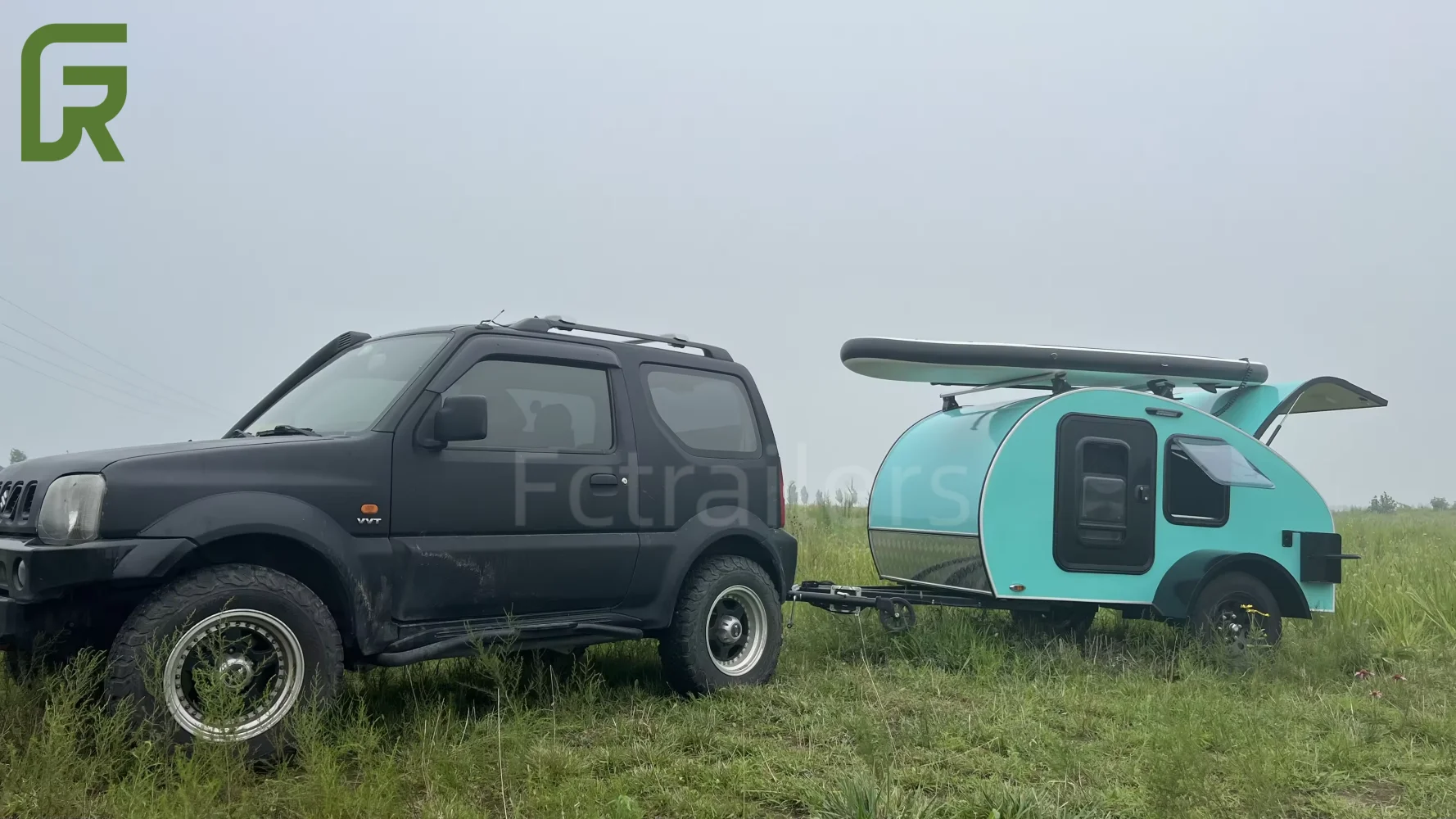 Durable Aerodynamically Designed Australian Standard Aluminium Fiberglass Reinforced Travel Camper Trailer with Torsion Axle