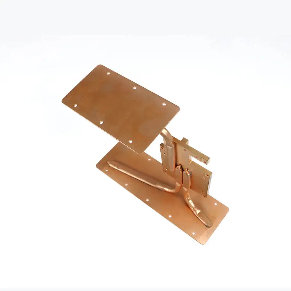 High Power Wholesale Copper Zipper Fin Heat Sink Copper Fold Fin Heat Pipe Radiator Supply Extrusion Heatsink