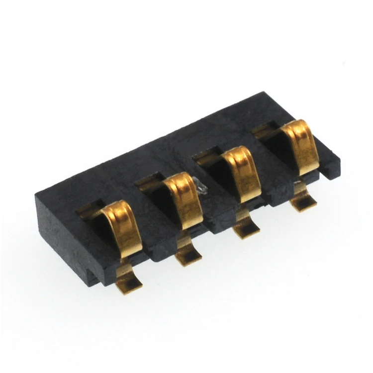 2.5PH Battery Connector Plate Plug PCB Mount SMT 2.0mm Height Golder 4 Pin Male Mobile Battery Connector