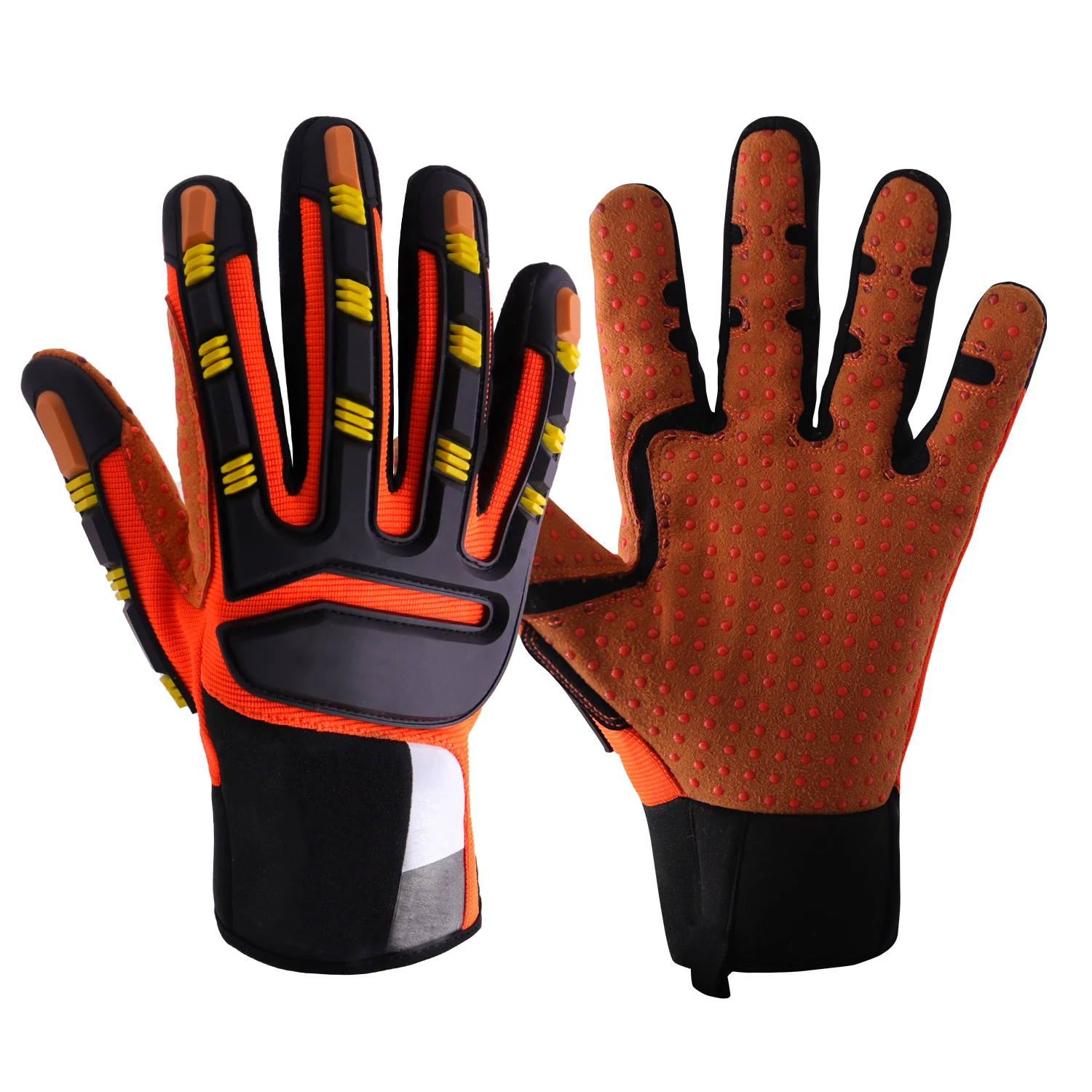 Handlandy cheap TPR protector anti-impact machine construction resistant oil and gas industrial safety working gloves