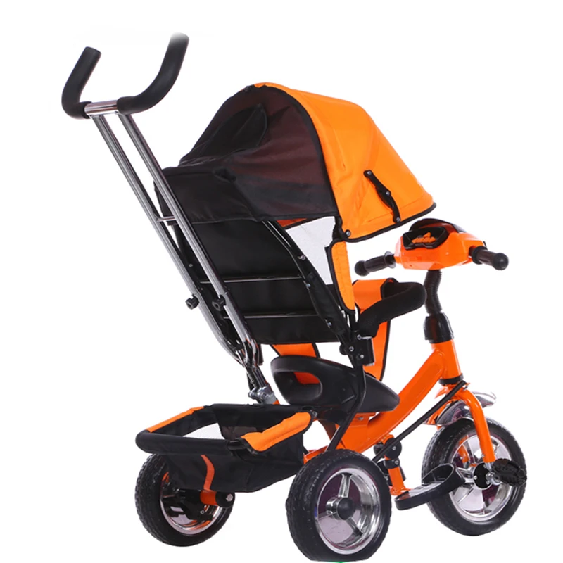 2023 Hot Sale Car-Type Baby Tricycle Bike New Model Kids 3-Wheel Toys Bike with Power Ride for 3-6 Years Old Child from China