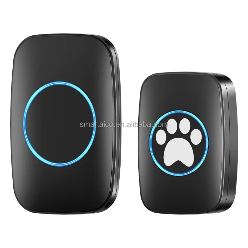 Potty Training IP65 Waterproof Touch Button Doggie Doorbell 1000ft Long Range Wireless Dog Doorbell