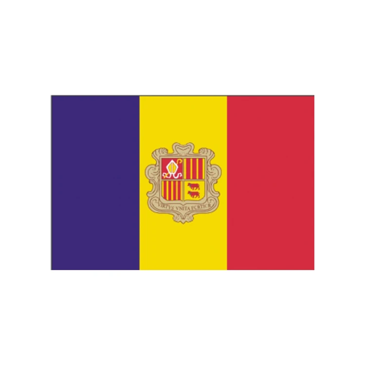 Andorra Solomon Palau Samoa Custom wholesale national country flags sale Polyester country blue yellow red Palau flag