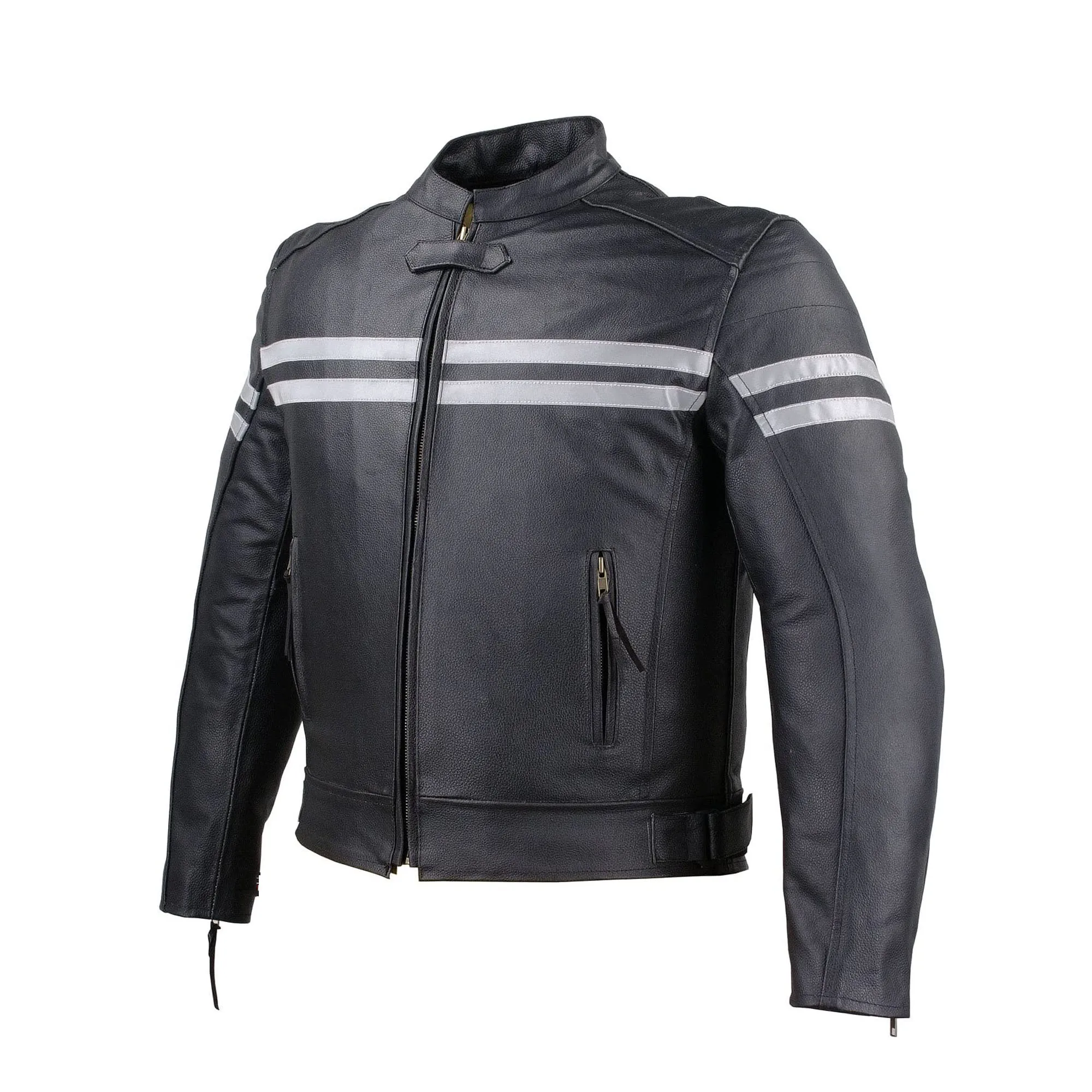 OEM black racing motorbike jackets pakistan supplier with reflective stripe 2023