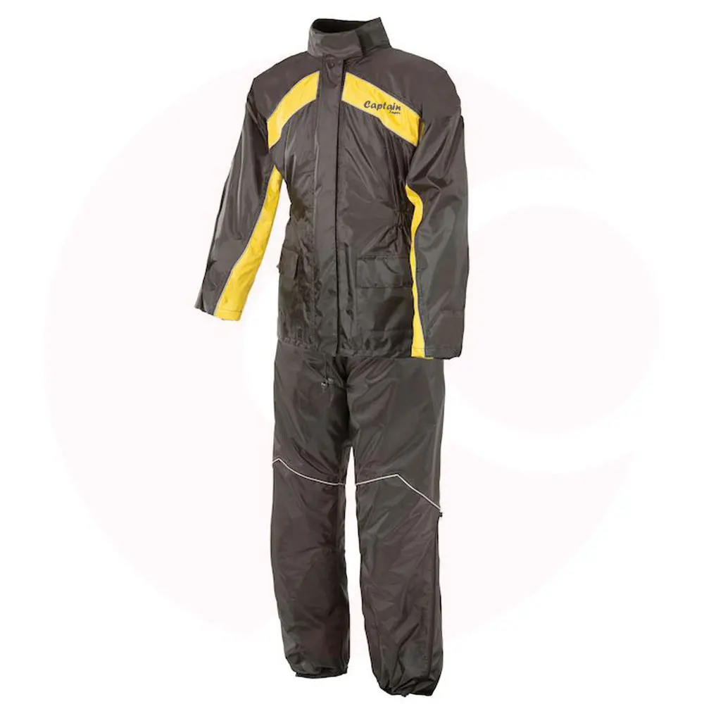
Latest Design Black And Orange Color Motorbike Go Kart Racing Rain Suit Made With High Quality Polyester 