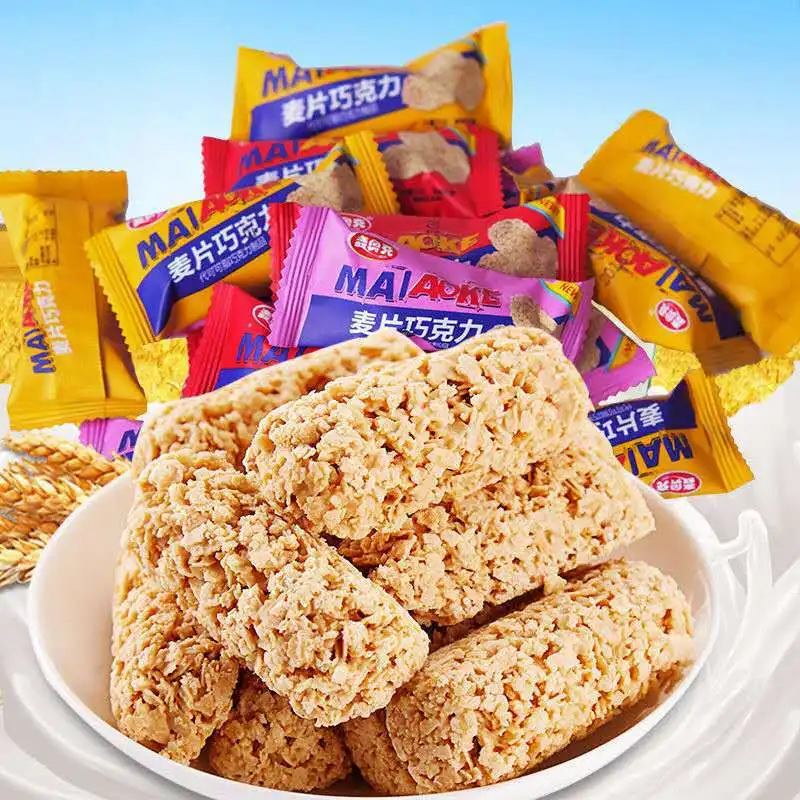 Wholesale imported OEM oatmeal chocolate with oats choco bar halal sweets candy