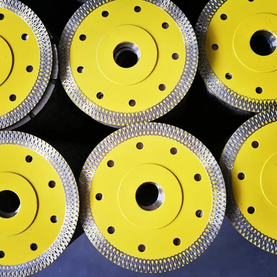 Super thin Turbo Dry Cutter porcelain ceramic granite quartz nanoglass tile Diamond Saw Blade Mesh X Fish