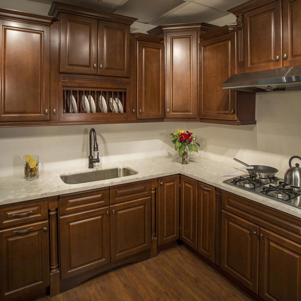 Wholesale Price Modern Design Kitchen Solid Wood Ready To Assemble Base Kitchen Cabinets With Hinges