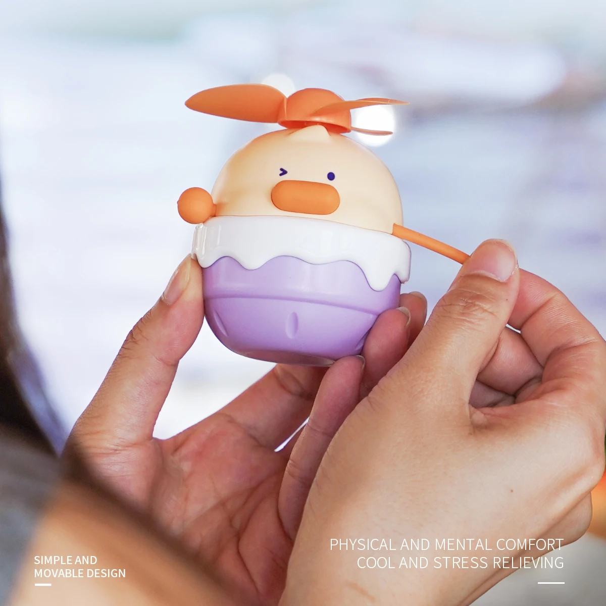 Small Mini Portable Neck Fans Electric USB Rechargeable Fans Cooling Outdoor Summer Toys