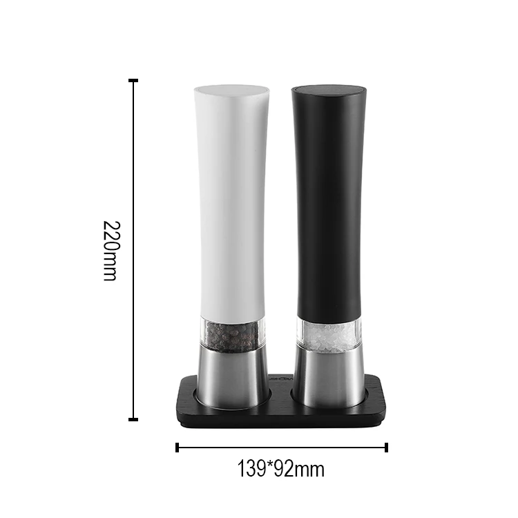 Измельчитель для соли и перца iF New Design Shake Black and White 40mlx2 набор из 2 предметов с пластиковой основой