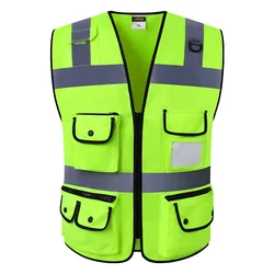 Larnmern Safety Vest Night Reflective Jacket Security Waistcoat Warp Safe Color Clothes Vest