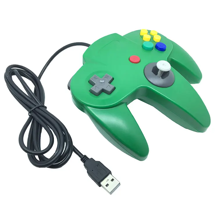 Cheap gamepad N64 shape controller for pc game joypads gamepad usb wired joystick