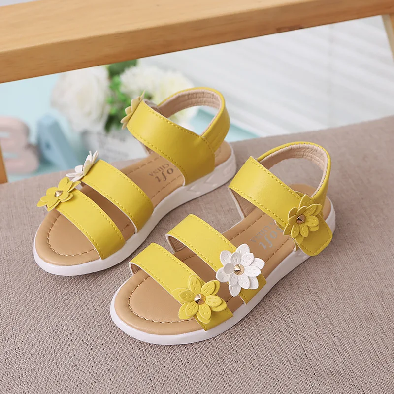 New design child sandals fashion flower sweet girls princess sandals Ready to Ship shoes for summer