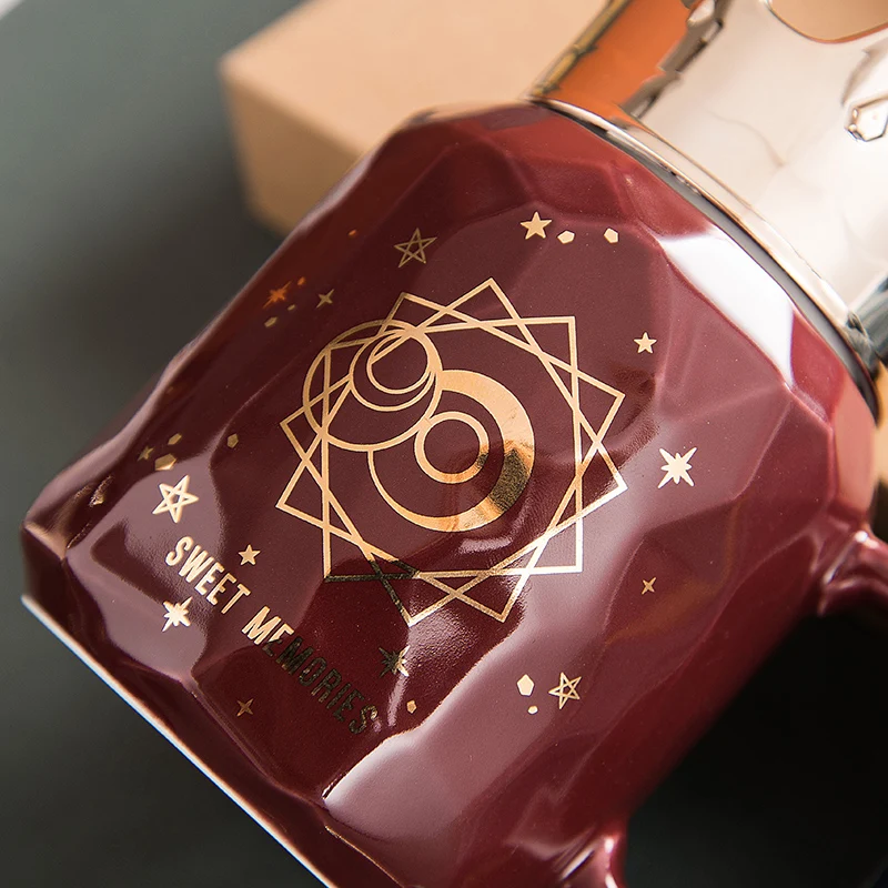 
390Ml Crown Mug Ceramic Mug Mlik Ceramic Ceramic Coffee Mugs 