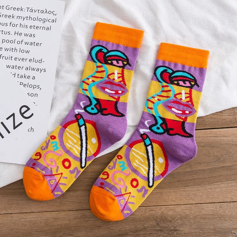 
Manufacturer Latest Pop Unique Perspective Promotional Adult Cartoon Socks 